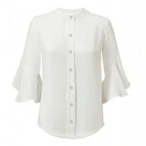 White Cabi button front blouse